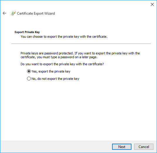 Yes, export the private key